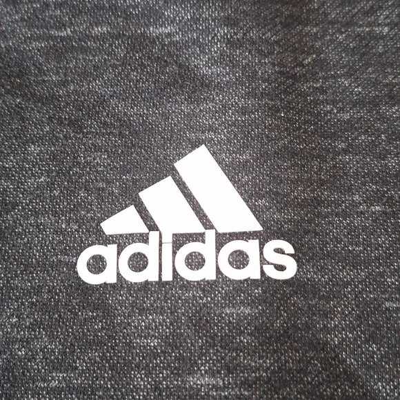 Adidas Gray Full Zip Hoodie with drawstring L - Picture 6 of 10